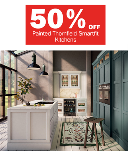 50% OFF Painted Thornfield Smartfit Kitchens